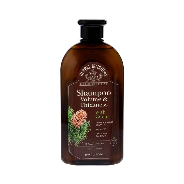 Kép Herbal Traditions cédrusos sampon a dúsabb, erősebb hajért – 500 ml