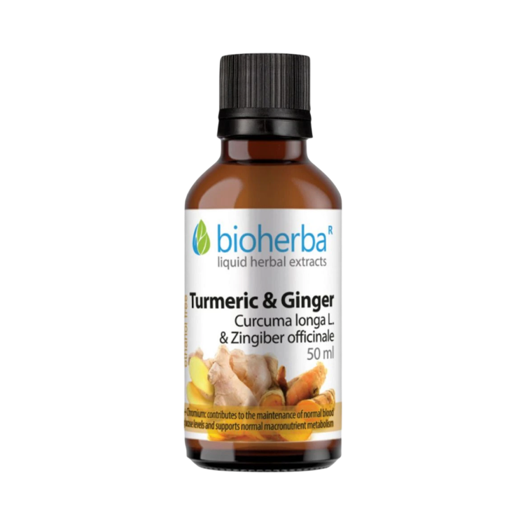 Kép Kurkuma és gyömbér cseppek – tinktúra – 50 ml – Bioherba