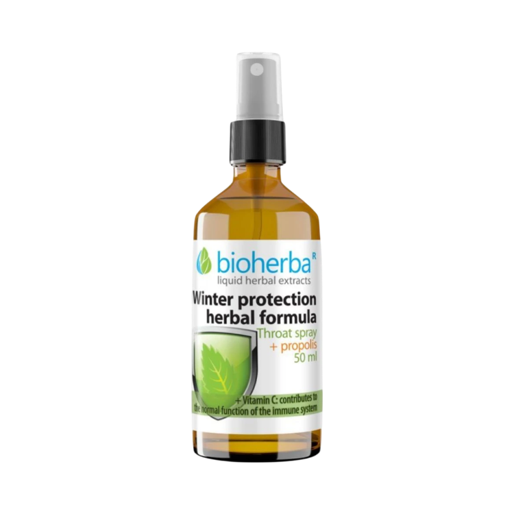 Kép Gyógynövényes torokspray propolisszal és C-vitaminnal – téli védelem – 50 ml – Bioherba
