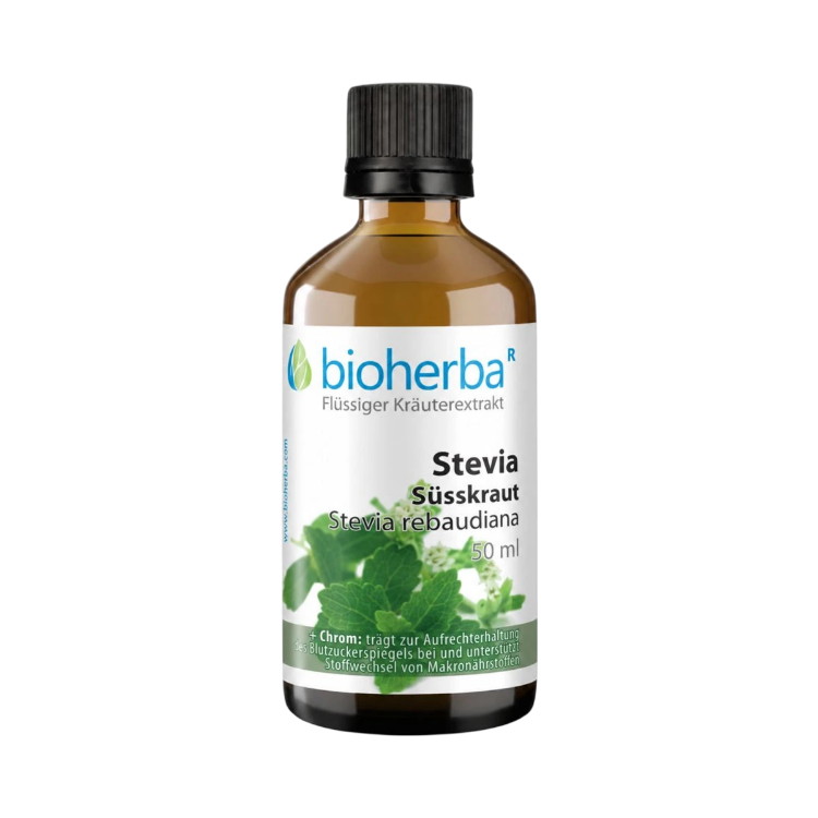 Kép Bioherba Stevia cukros cseppek – tinktúra krómmal – 50 ml
