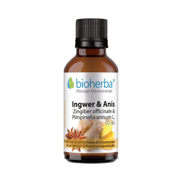 Kép Gyömbér és ánizs cseppek – tinktúra – 50 ml – Bioherba
